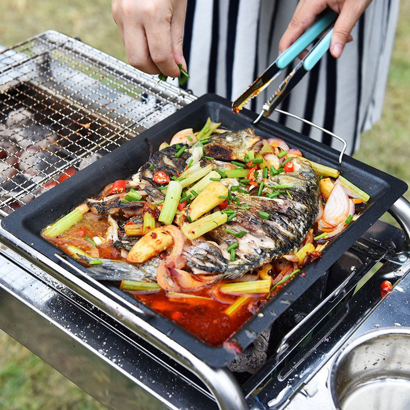 Panela de Grelhar Quadrada Gro - Camping Cooking Appliances avaliação e preço