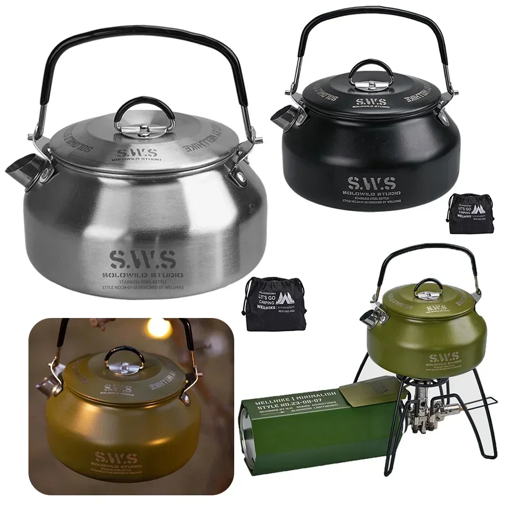 Chaleira de aço inoxidável 0,8 - Camping Cooking Tin avaliação e preço