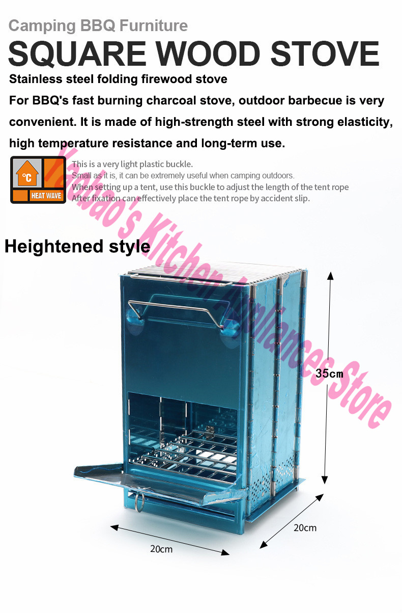 Fogão a Lenha Portátil Desmont - Camping Cooking Portable avaliação e preço