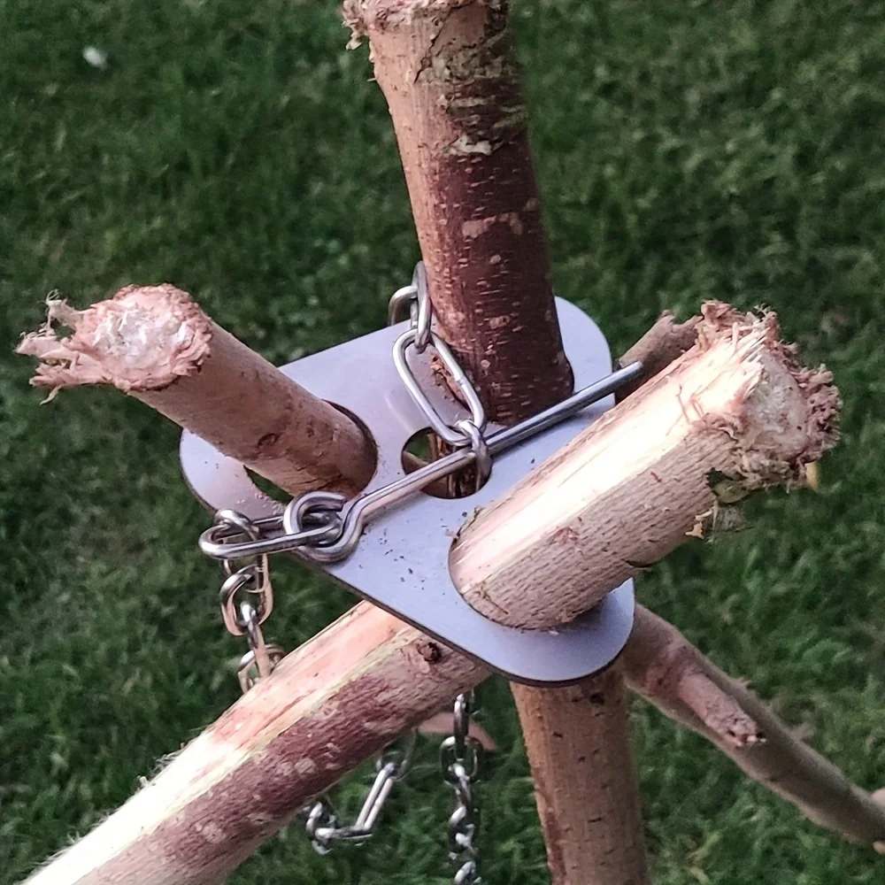 Tripé de Camping em Aço Inoxid - Camping Cooking Pot Tripod avaliação e preço