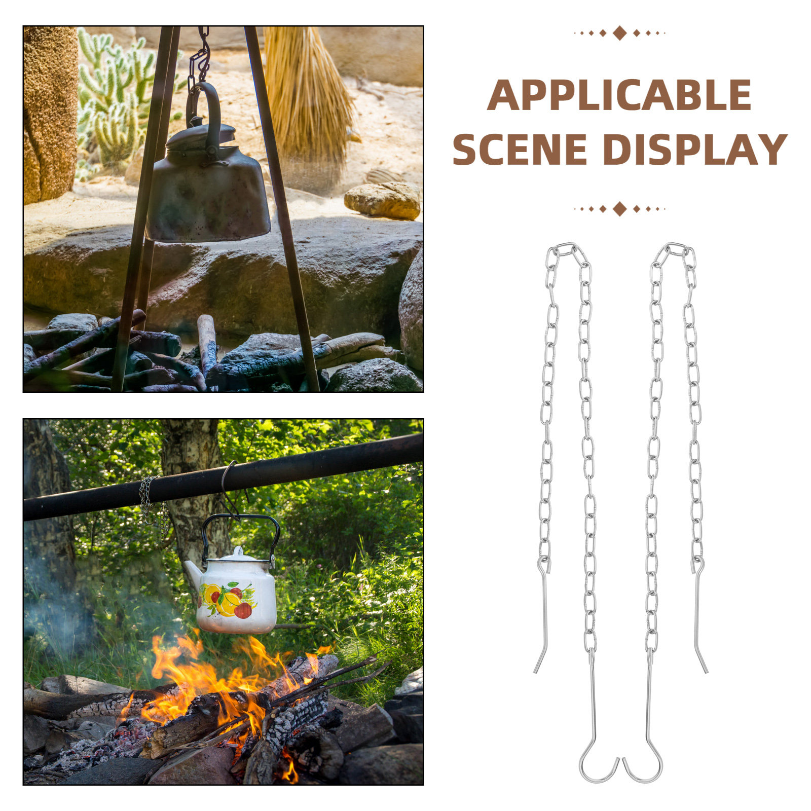 2 Peças Corrente de Suspensão  - Camping Double Cooking Stove avaliação e preço