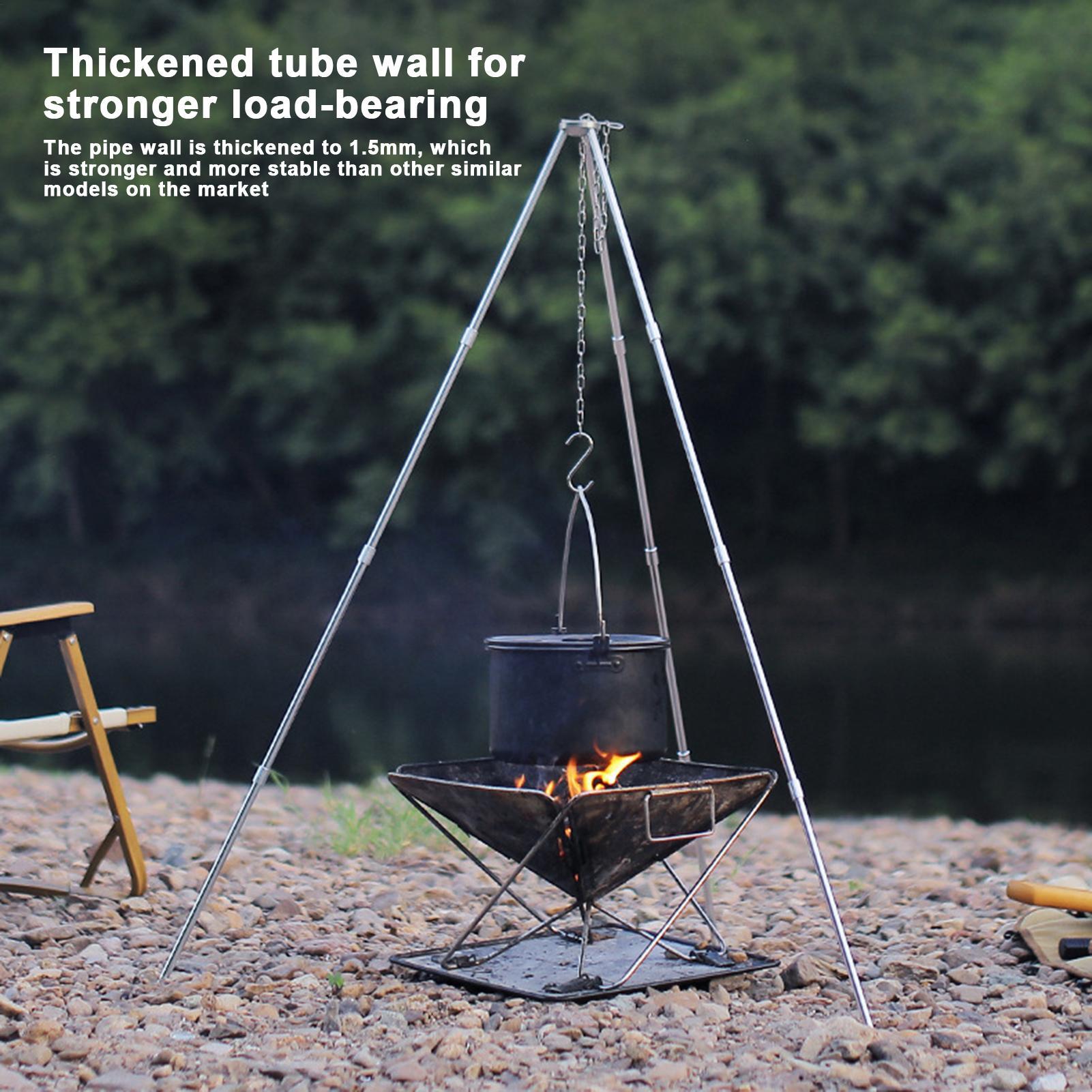 Suporte Tripé Grande para Fogu - Camping Cooking Pot Tripod avaliação e preço