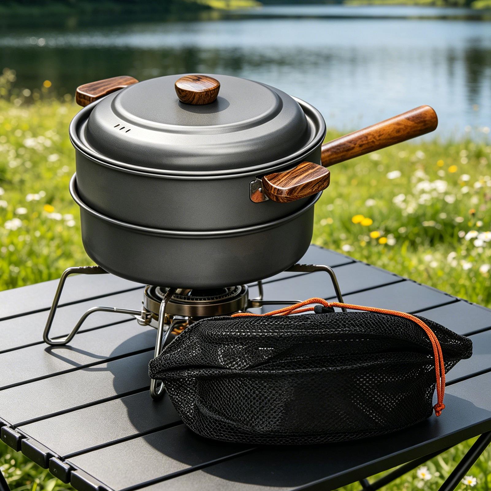 Panela de acampamento portátil - Camping Double Cooking Stove avaliação e preço