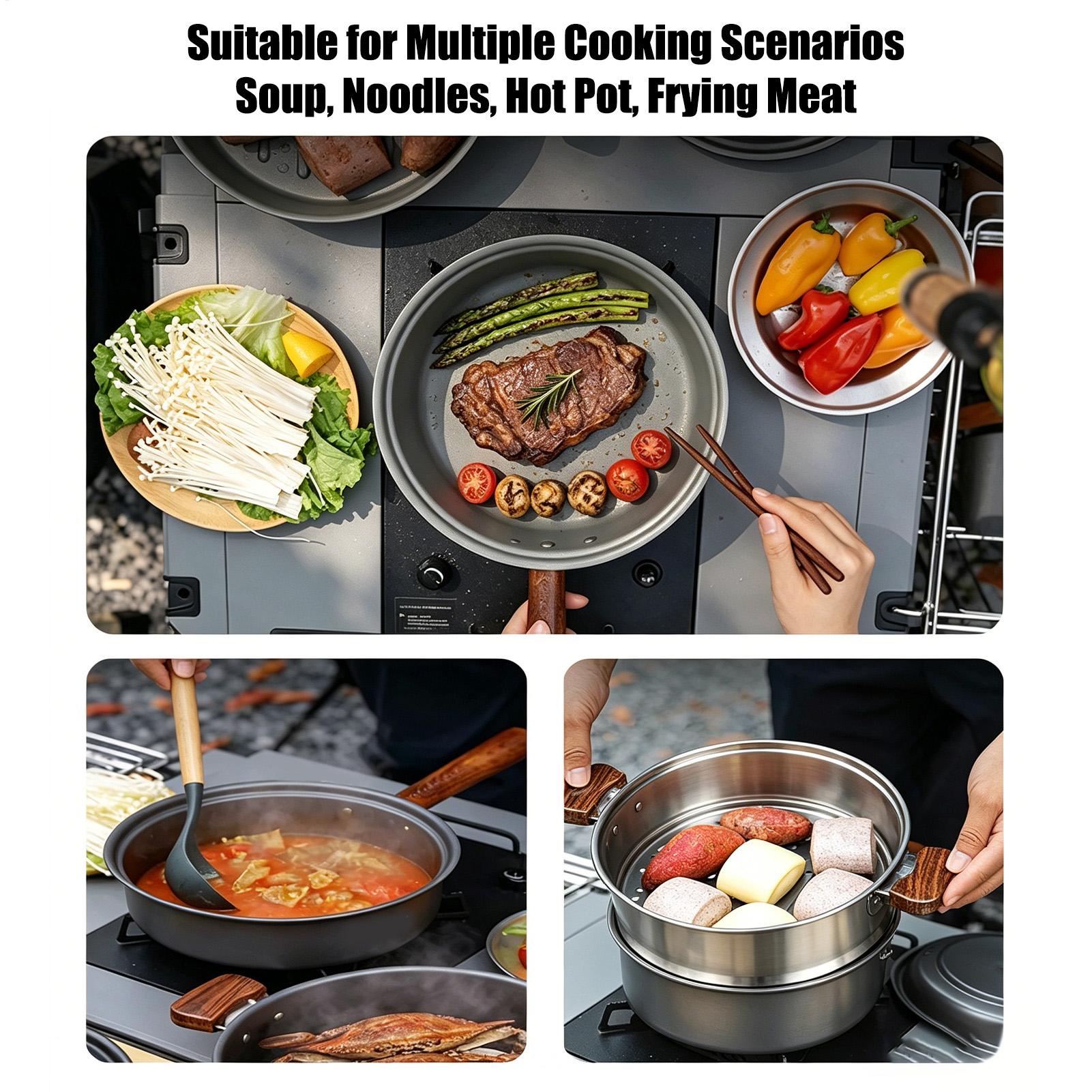 Panela de acampamento portátil - Camping Double Cooking Stove avaliação e preço