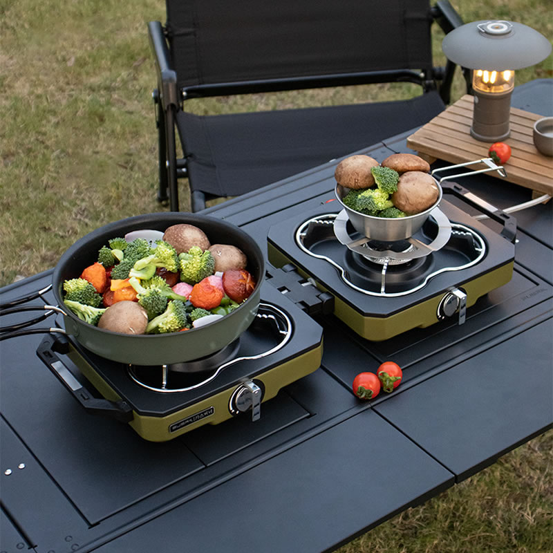 Fogão de acampamento duplo que - Camping Double Cooking Stove avaliação e preço