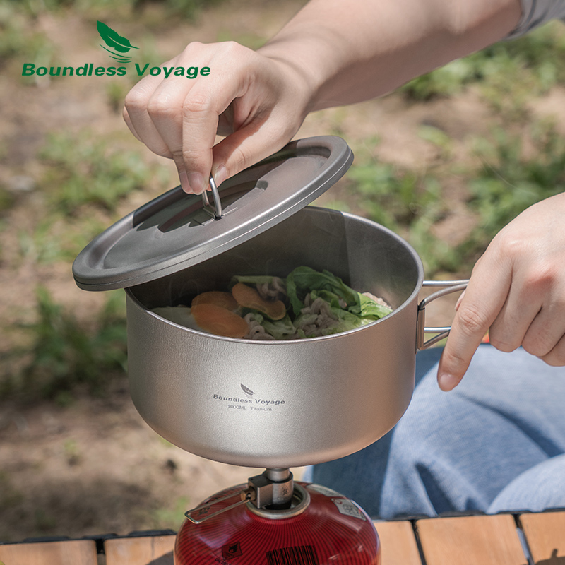 Pote de acampamento de titânio - Camping Cooking Appliances avaliação e preço