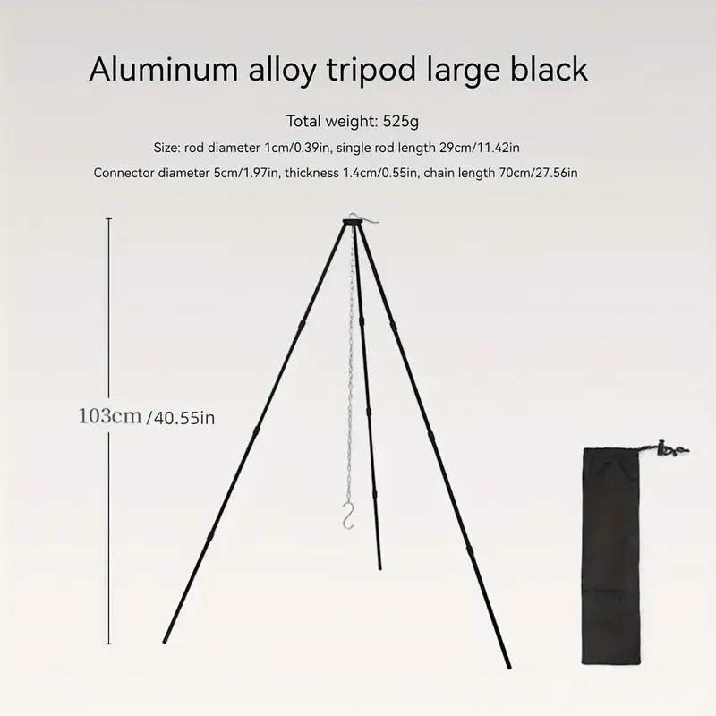 Suporte de Panela Portátil e D - Camping Cooking Pot Tripod avaliação e preço