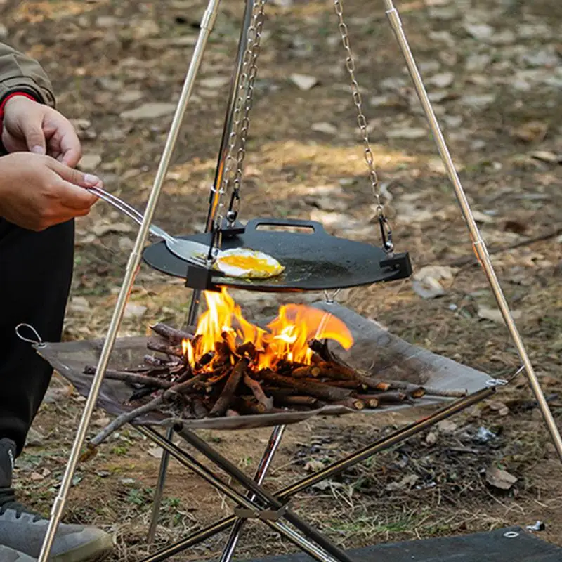 Suporte Triangular de Alumínio - Camping Cooking Pot Tripod avaliação e preço
