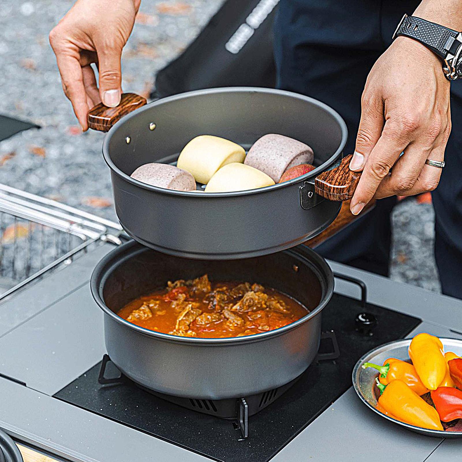Panela de acampamento de camad - Camping Double Cooking Stove avaliação e preço
