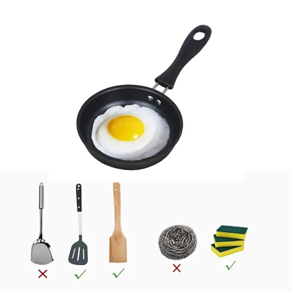 Mini frigideira com alça, frig - Camping Cooking Without Gas avaliação e preço