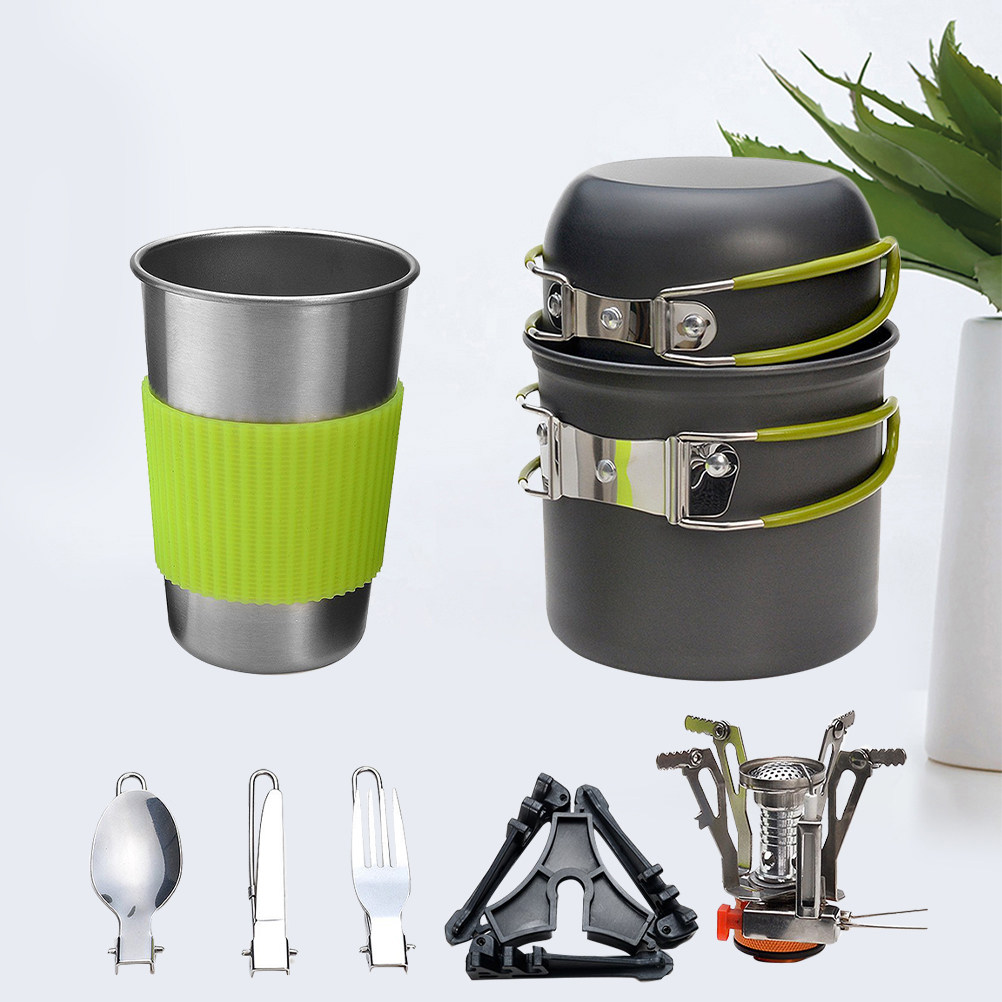 Conjunto de Utensílios de Cozi - Camping Cooking Pot Set avaliação e preço