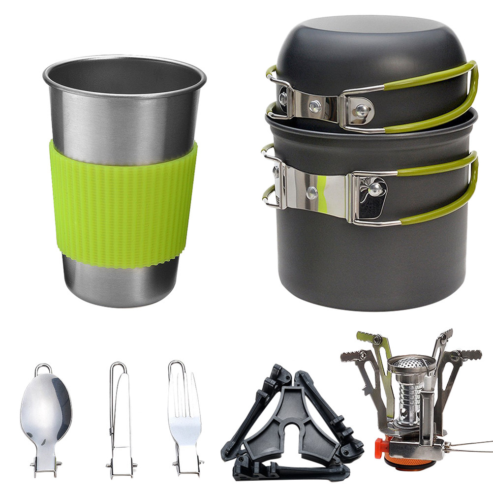 Conjunto de Utensílios de Cozi - Camping Cooking Pot Set avaliação e preço